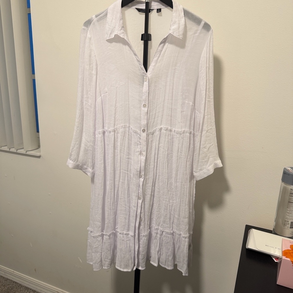 Mlle Gabrielle White Midi Dress
